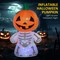 Inflatable Halloween Decoration 47.25" W x 34.75" D x 70.75" H Orange Pumpkin Skeleton